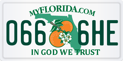 FL license plate 0666HE