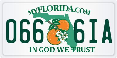 FL license plate 0666IA