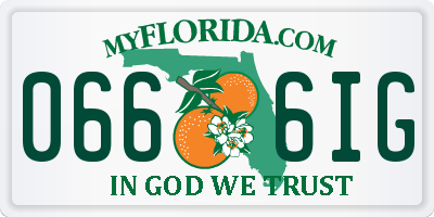 FL license plate 0666IG