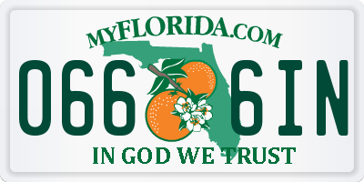FL license plate 0666IN