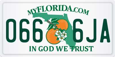 FL license plate 0666JA