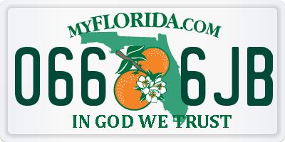 FL license plate 0666JB