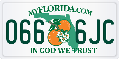 FL license plate 0666JC