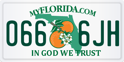 FL license plate 0666JH
