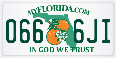 FL license plate 0666JI
