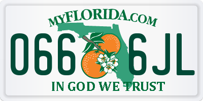 FL license plate 0666JL