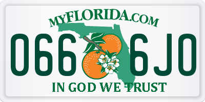 FL license plate 0666JO