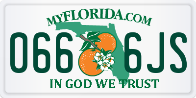 FL license plate 0666JS
