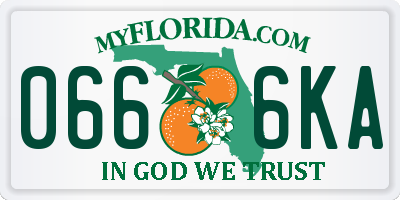 FL license plate 0666KA