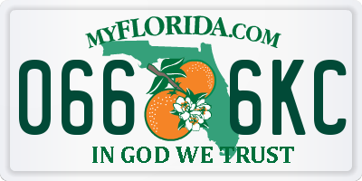 FL license plate 0666KC