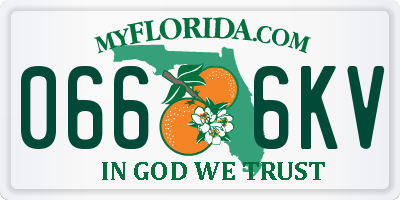 FL license plate 0666KV