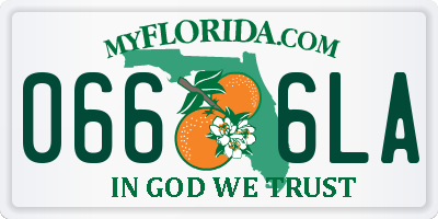 FL license plate 0666LA