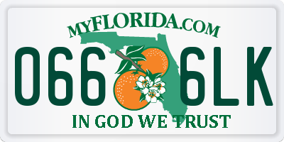 FL license plate 0666LK
