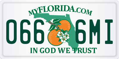 FL license plate 0666MI