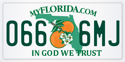 FL license plate 0666MJ