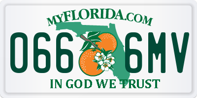 FL license plate 0666MV