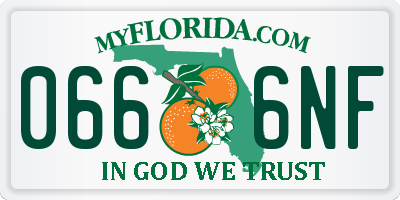 FL license plate 0666NF