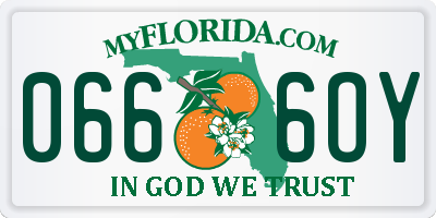 FL license plate 0666OY