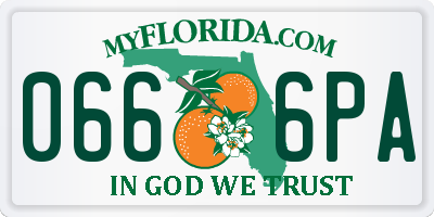 FL license plate 0666PA