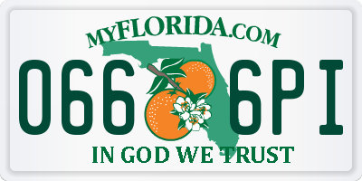FL license plate 0666PI