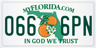 FL license plate 0666PN