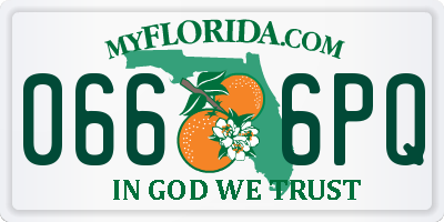 FL license plate 0666PQ