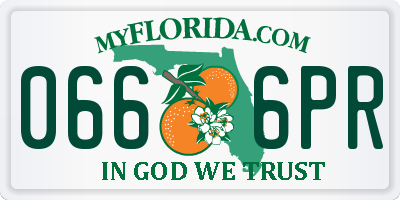 FL license plate 0666PR