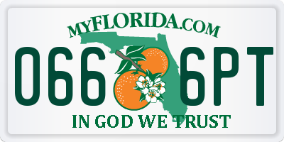 FL license plate 0666PT