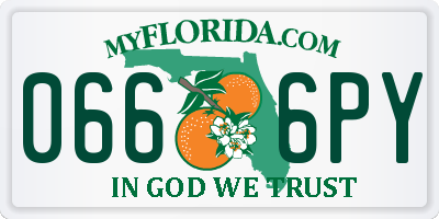 FL license plate 0666PY