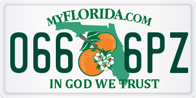 FL license plate 0666PZ
