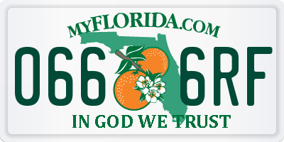 FL license plate 0666RF