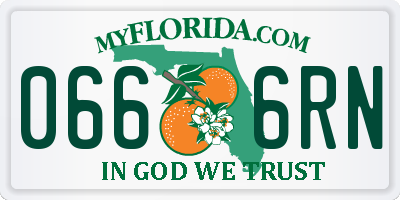 FL license plate 0666RN