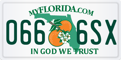 FL license plate 0666SX