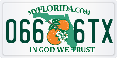 FL license plate 0666TX
