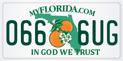 FL license plate 0666UG