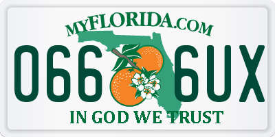 FL license plate 0666UX