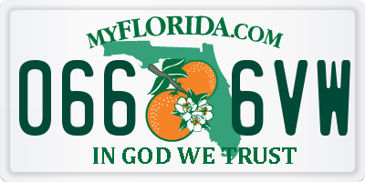 FL license plate 0666VW