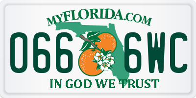 FL license plate 0666WC