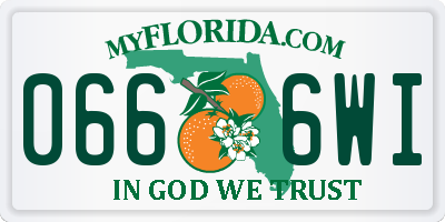 FL license plate 0666WI