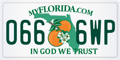 FL license plate 0666WP