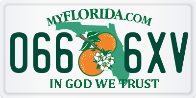 FL license plate 0666XV