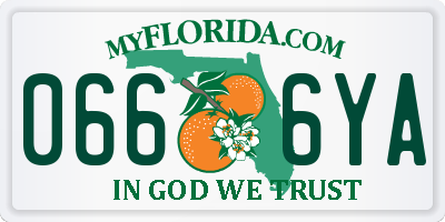 FL license plate 0666YA