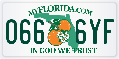 FL license plate 0666YF