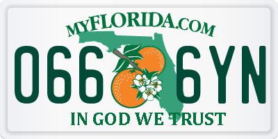 FL license plate 0666YN