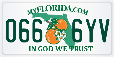 FL license plate 0666YV