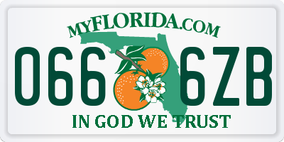 FL license plate 0666ZB