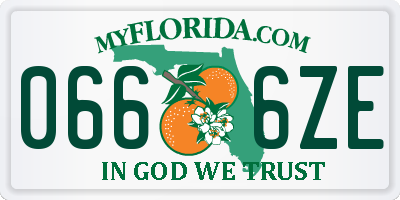 FL license plate 0666ZE