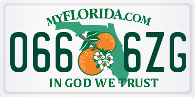 FL license plate 0666ZG