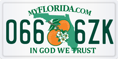 FL license plate 0666ZK