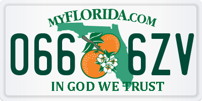 FL license plate 0666ZV